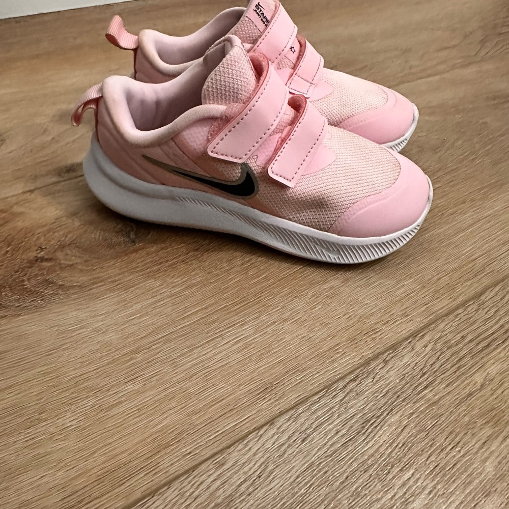 Nike Pink Kids Shoes with Velcro Straps